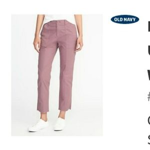 Mid Rise Raw Edge Utility Chinos for women